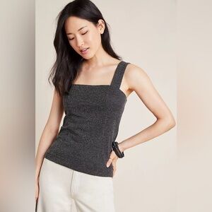 Anthropologie Sunday in Brooklyn Marie Smocked Tank black white Size Large